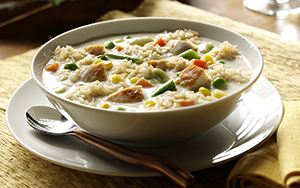 Creamy Chicken and Brown Rice Soup